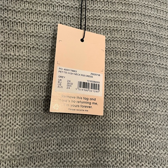 Missguided Petite Highneck Ribbed Dress/Top - Picture 5 of 5